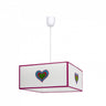 Colgante Amor Infantil Fabrilamp / Abrila Textil Blanco Rosa Ref 117493501