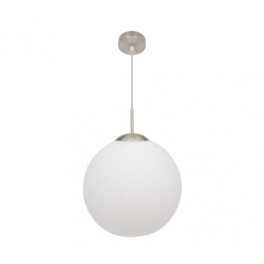 Colgante Astro Blanco/Níquel 35cm de Fabrilamp. Diseño moderno y elegante para tu hogar.