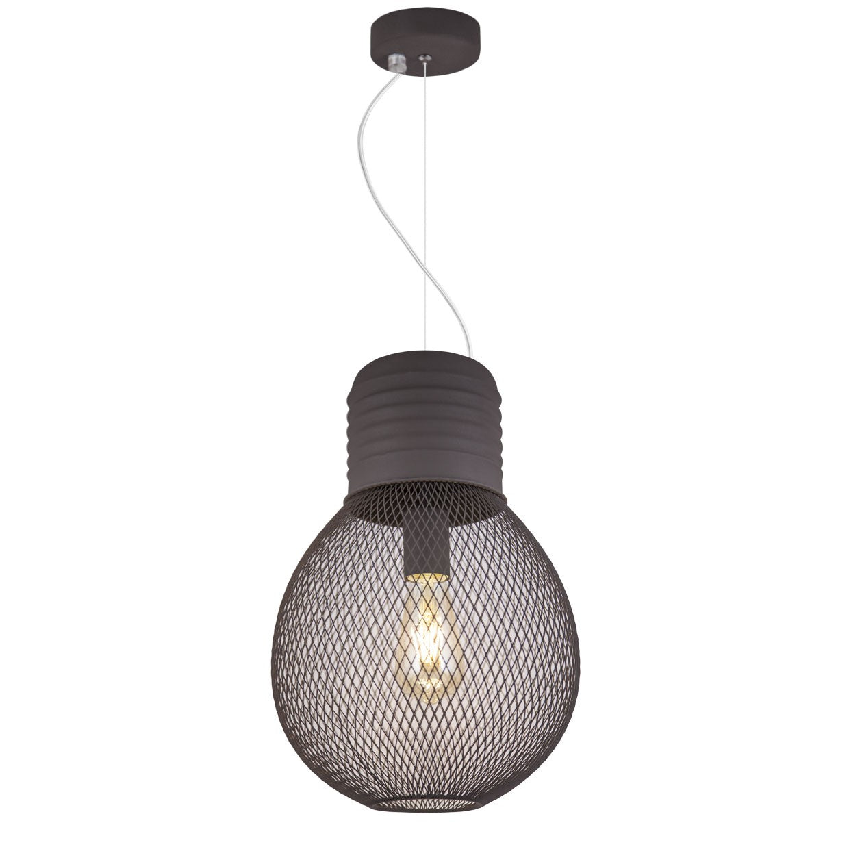 Colgante Austin Marrón AJP/Alemar (Ref. 10755): Dimensiones detalladas. Ilumina tu espacio con estilo vintage. LuzGuru.
