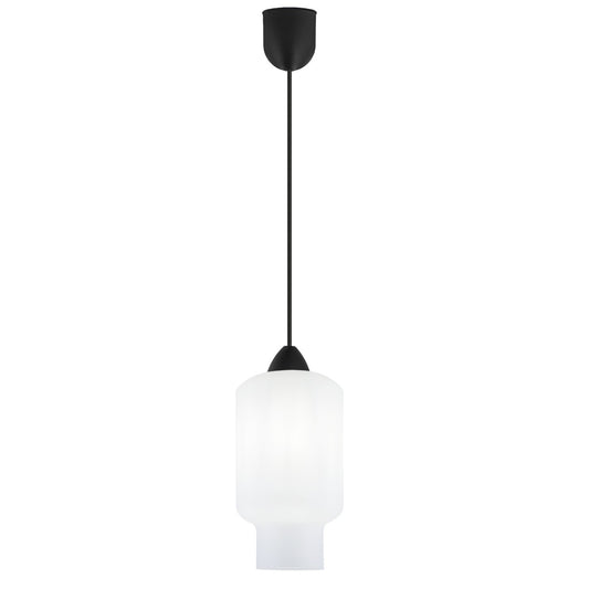 Lámpara Colgante Babel Negro y Opal Blanco 60W E-27 Alemar - vista principal | AJP / Alemar
