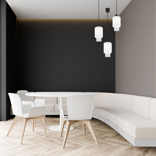 Colgante Babel Negro Opal Blanco AJP/Alemar Ref. 11171 - Medidas detalladas. Iluminación elegante para el hogar.  Luzguru.com
