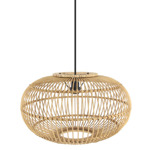 Colgante Bambu Viseu Negro/Natural de Fabrilamp/Abrila, diseño elegante y moderno para tu hogar.