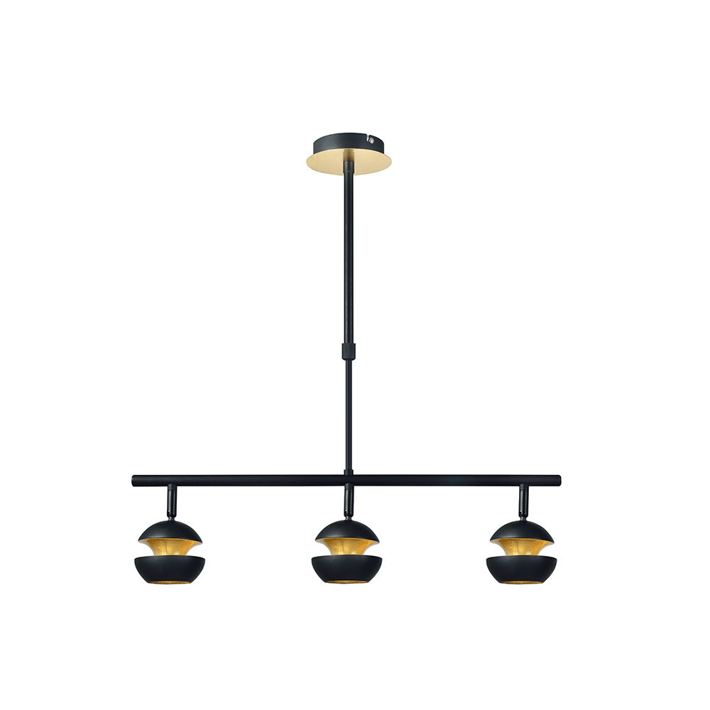 Colgante de techo con focos orientables para iluminación ajustable