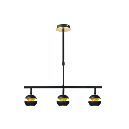 Colgante de techo con focos orientables para iluminación ajustable