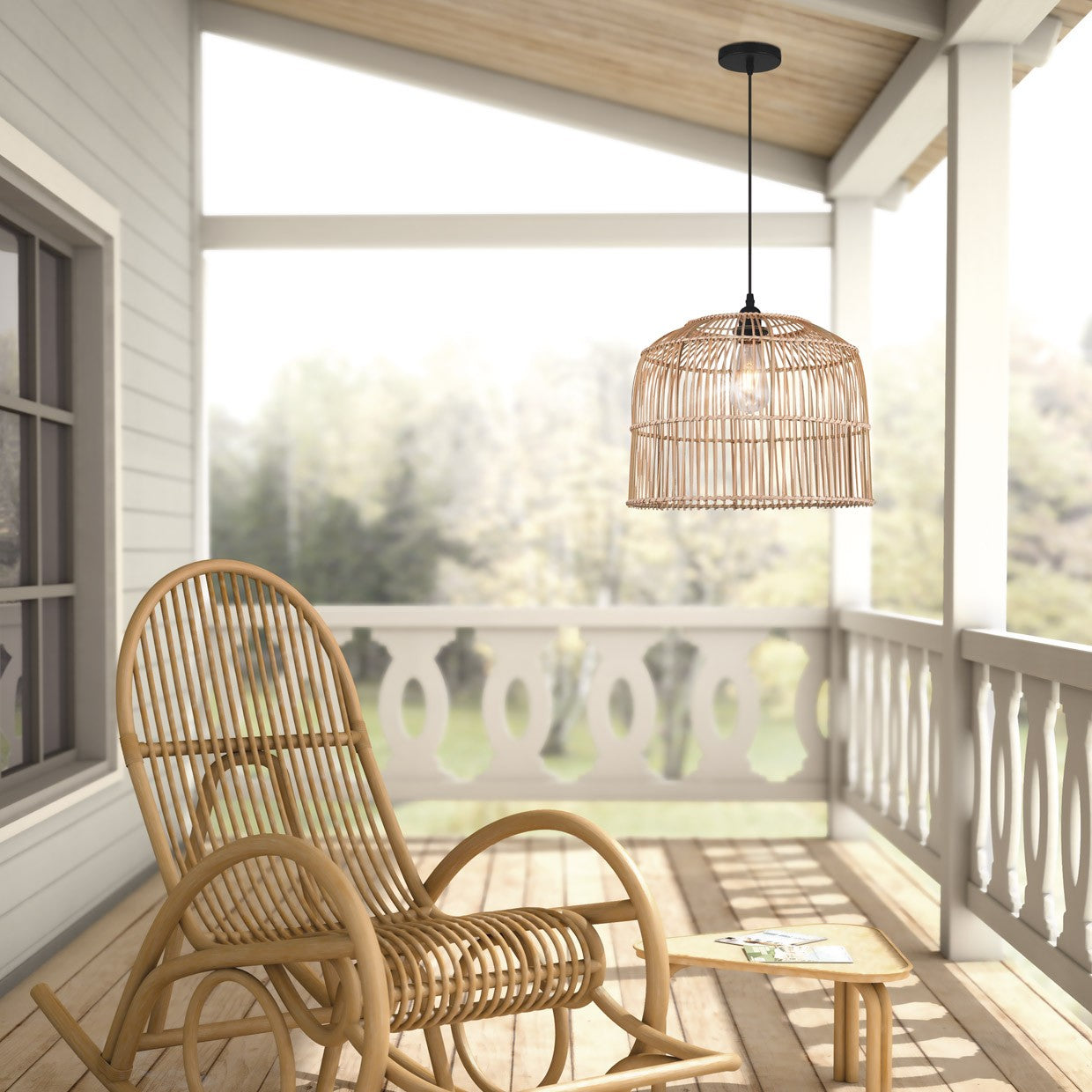 Colgante Bento Natural AJP/Alemar 10973: Medidas detalladas. Ilumina tu hogar con estilo y diseño natural de ratán.  Compra ahora en luzguru.com
