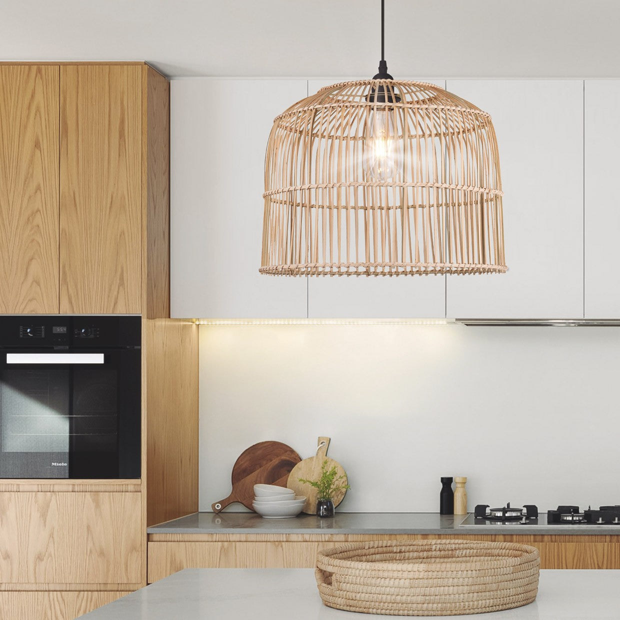 Colgante Bento Natural AJP/Alemar 10973 - Medidas: [inserta medidas aquí] - Iluminación ratán E27 60W - LuzGuru
