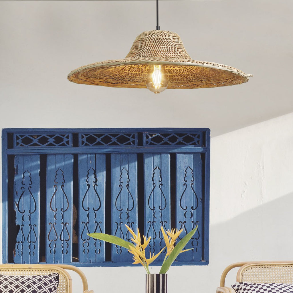 Colgante Bruno Natural AJP/Alemar (Ref. 11025): Descubre sus elegantes dimensiones y crea un ambiente sofisticado en tu hogar.  LuzGuru.
