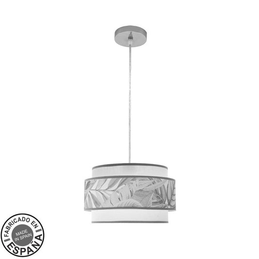 Colgante Camerun Cromo/Blanco/Gris de Fabrilamp, diseño moderno y elegante para iluminar tu hogar. Disponible en luzguru.com