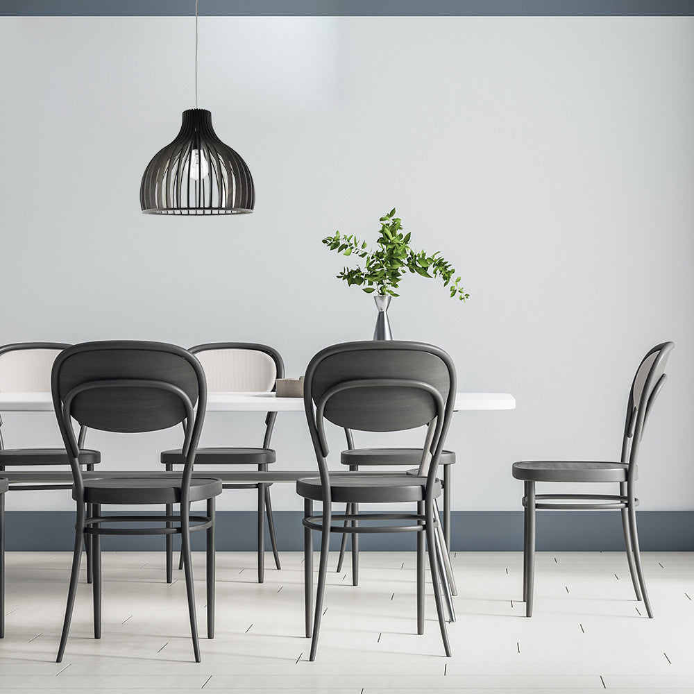 Lámpara colgante Caoba fabricada en madera color Madera Café