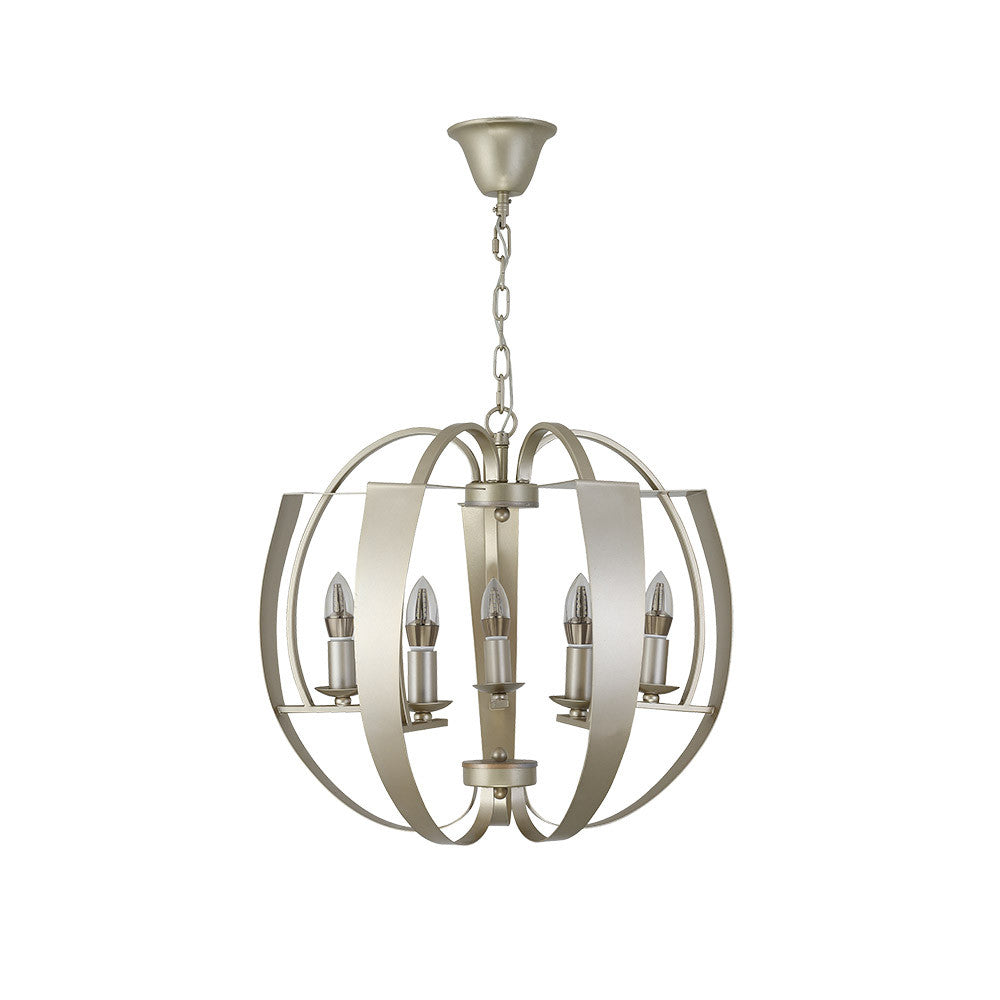 Lámpara Colgante Capuchina 5 Luces Champagne Fabrilamp / Abrila 151295076