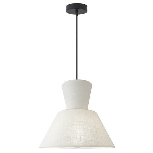 Lámpara Colgante Carlo Doble Pantalla Saco Beige E-27 Alemar - vista principal | AJP / Alemar