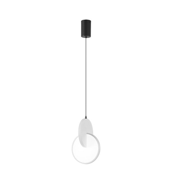 Colgante Carlota 1L Negro/Blanco de Fabrilamp, iluminación moderna y elegante para tu hogar. Disponible en luzguru.com