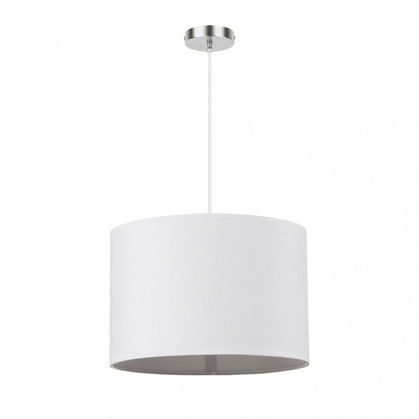 Colgante Chanza Cromo/Blanco 30cm de Fabrilamp, vista general. Iluminación moderna para tu hogar.