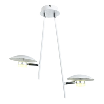Lámpara colgante Ciudad Del Cabo fabricada en Metal color Blanco-Plata