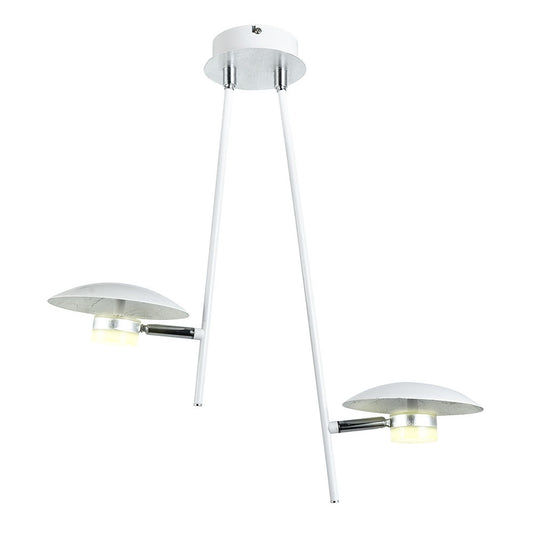 Lámpara colgante Ciudad Del Cabo fabricada en Metal color Blanco-Plata