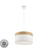 Colgante Cloe blanco y madera clara Fabrilamp / Abrila 175494085