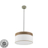 Colgante Cloe Nature Fabrilamp / Abrila, Ref. 175494084, diseño moderno en madera y cuero