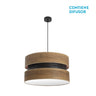 Colgante Colet Negro y Madera Fabrilamp / Abrila Ref. 175695084