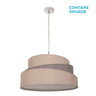 Lámpara Colgante Colonia Fabrilamp / Abrila Gris Topo y Cromo 023895028