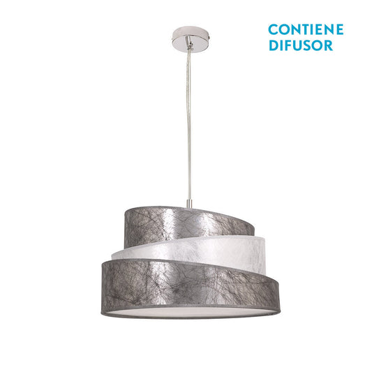 Colgante Moderno Colonia Cromo y Plata Fabrilamp / Abrila 023894010