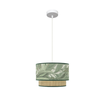 Lámpara Colgante Congo 30 cm Blanco y Verde Natural Fabrilamp - imagen 2 | Fabrilamp / Abrila