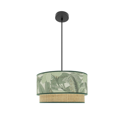 Lámpara CONGO fabricada en Metal color Negro/Verde-Natural