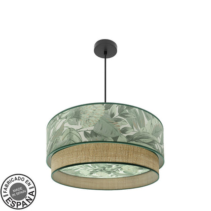 Colgante CONGO Hoja Verde y Negra Fabrilamp / Abrila 224996009