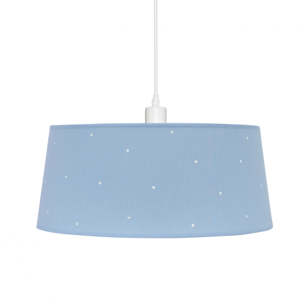 Colgante Consciencia fabricado en Metal y Textil color Celeste