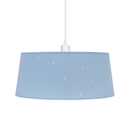 Colgante Consciencia fabricado en Metal y Textil color Celeste