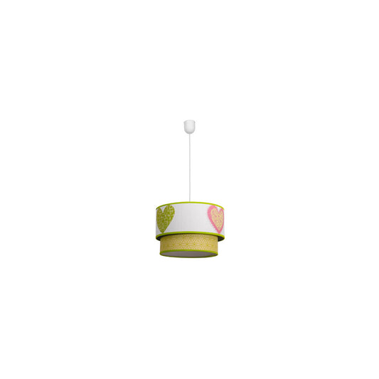 Colgante Infantil Corazones Verde Fabrilamp / Abrila 056593006