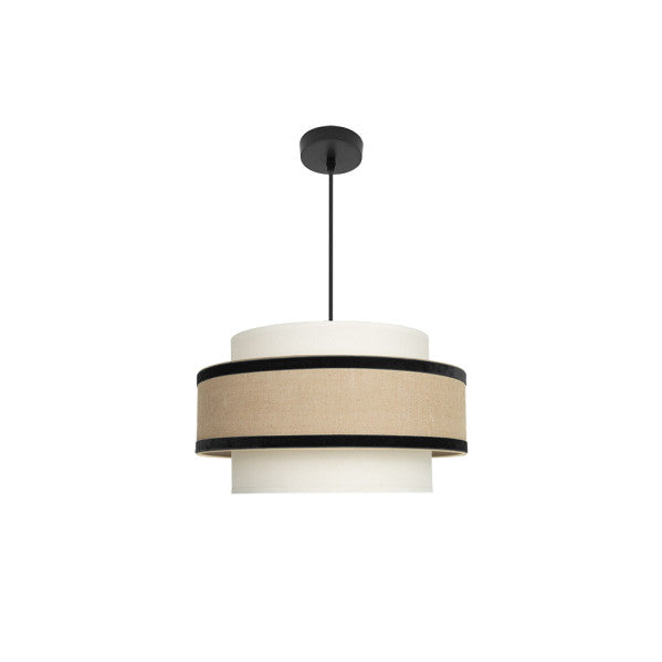 Colgante Cornalina 1x27 Beis/Negro Regx40d - Fabrilamp / Abrila - LUZGURÚ