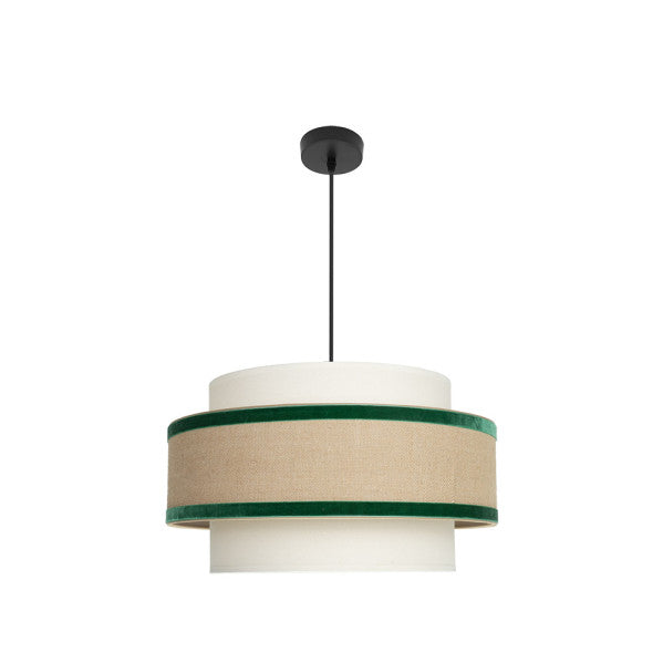 Colgante Cornalina Beis/Verde 50cm - Fabrilamp / Abrila -  LUZGURÚ