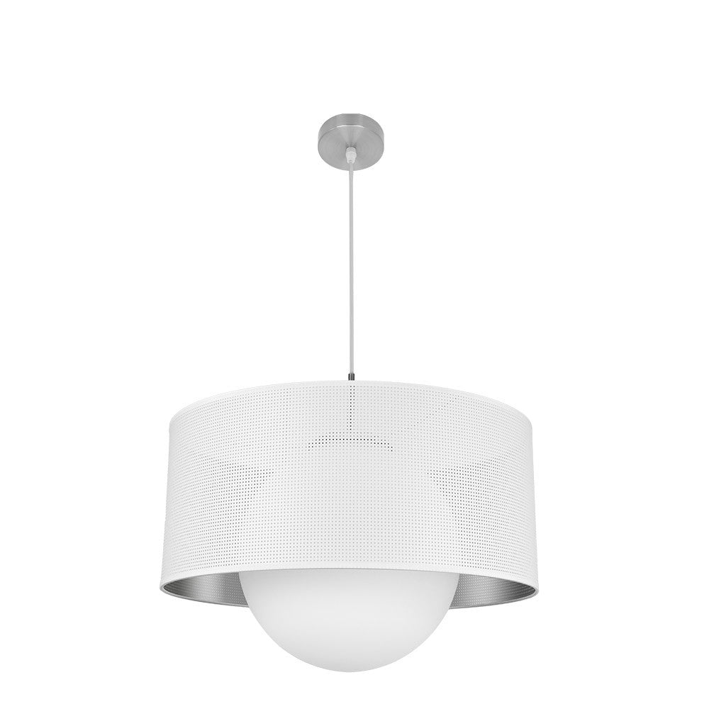 Lámpara colgante Cosmico Fabrilamp Abrila níquel y plata, Ref. 194295001