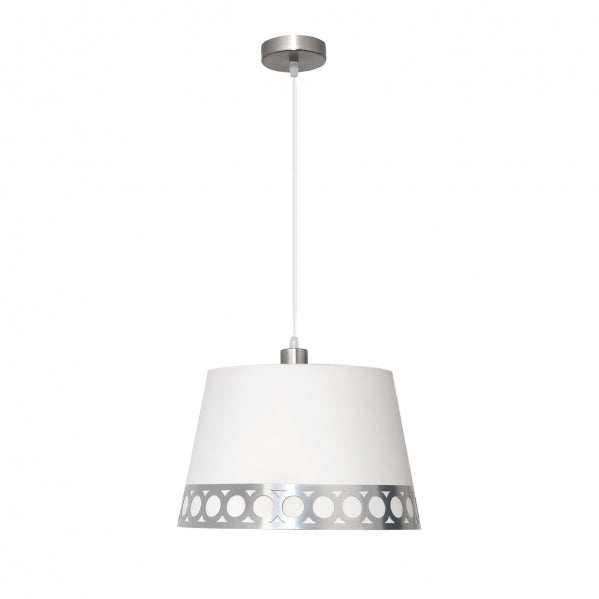 Colgante Dalia Blanco/Plata de Fabrilamp, diseño elegante y moderno para iluminar tu hogar.