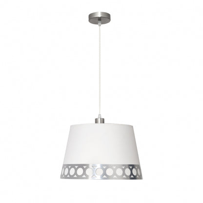 Colgante Dalia Blanco/Plata de Fabrilamp, diseño elegante y moderno para iluminar tu hogar.