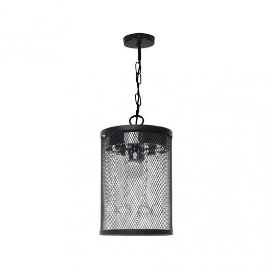 Lámpara Colgante Davy 1xE27 Negro y Cromo Fabrilamp - vista principal | Fabrilamp / Abrila