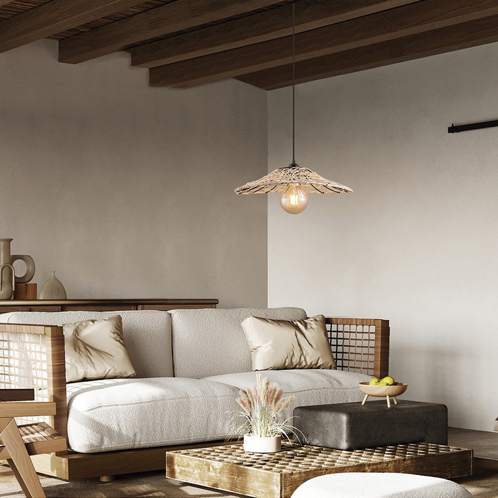 Medidas Colgante Diza Ratán Natural/Negro AJP/Alemar Ref. 11279 - LuzGuru
