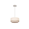 Colgante Altea Doble Textil Beige Fabrilamp / Abrila 2.810/35-BEIS/BEIS