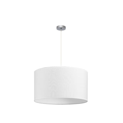 Colgante Dori Moderno Fabrilamp / Abrila Textil Blanco y Níquel Ref. 176196001