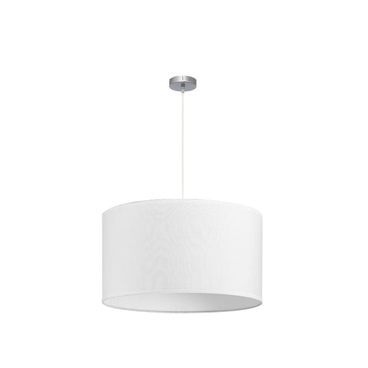 Colgante Dori Moderno Fabrilamp / Abrila Textil Blanco y Níquel Ref. 176196001