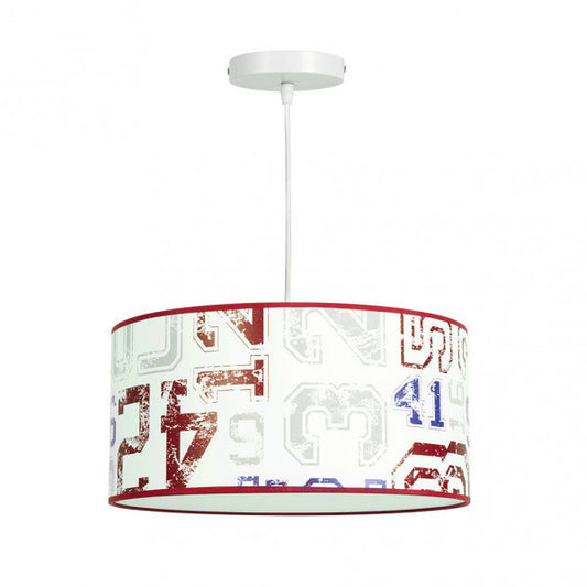 Colgante Infantil Dorsal Rojo de Fabrilamp y Abrila. Diseño moderno y alegre para habitaciones infantiles. Compra en luzguru.com