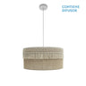 Colgante Ekaterina 2xE27 Blanco Saco con Pasamanería Fabrilamp / Abrila - SKU 188295001