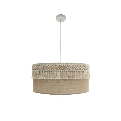 Lámpara Colgante Ekaterina 60 cm 3xE27 Tela Saco Fabrilamp - vista principal | Fabrilamp / Abrila · Ref. 188296001