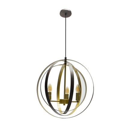 Colgante Encaje 3 Luces Marrón Oro Fabrilamp / Abrila 157193077