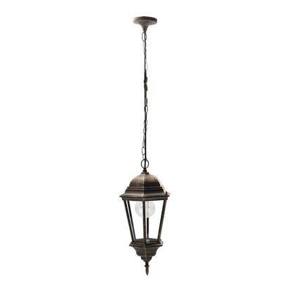 Colgante Exterior Clásico Regulus Negro y Oro Fabrilamp / Abrila ref. 149791016
