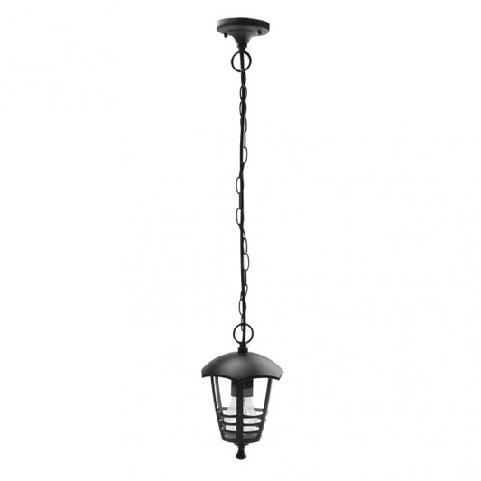 Colgante exterior Alnilan negro de Fabrilamp, resistente al agua IP44, ideal para terrazas y porches. luzguru.com