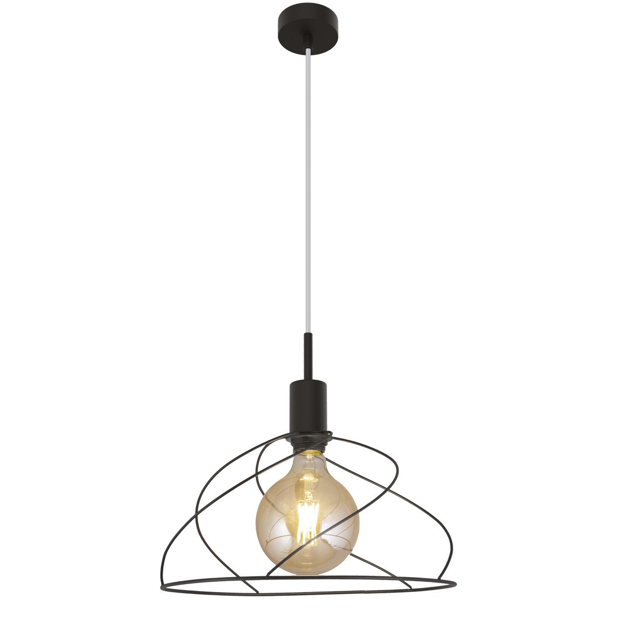 Colgante Farrel Negro AJP/Alemar (Ref. 10998): Dimensiones detalladas.  Elegancia moderna para tu hogar.  Compra ahora en luzguru.com
