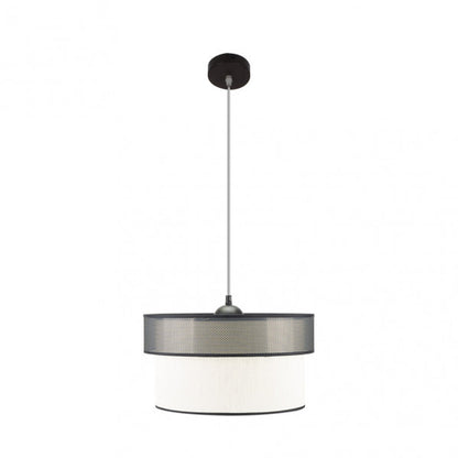 Lámpara Colgante Felix 40 cm Negro y Blanco E27 Fabrilamp - vista principal | Fabrilamp / Abrila