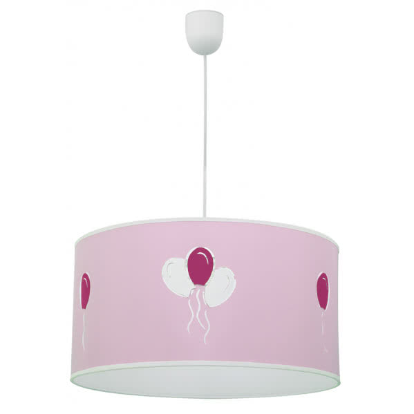 Colgante Globitos Rosa E27 de Fabrilamp: Lámpara infantil con diseño de globos, ideal para decorar habitaciones de niñas.