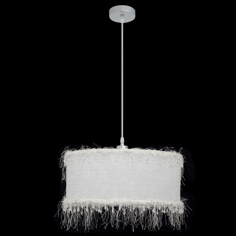 Colgante Hilos fabricado en Textil color Blanco